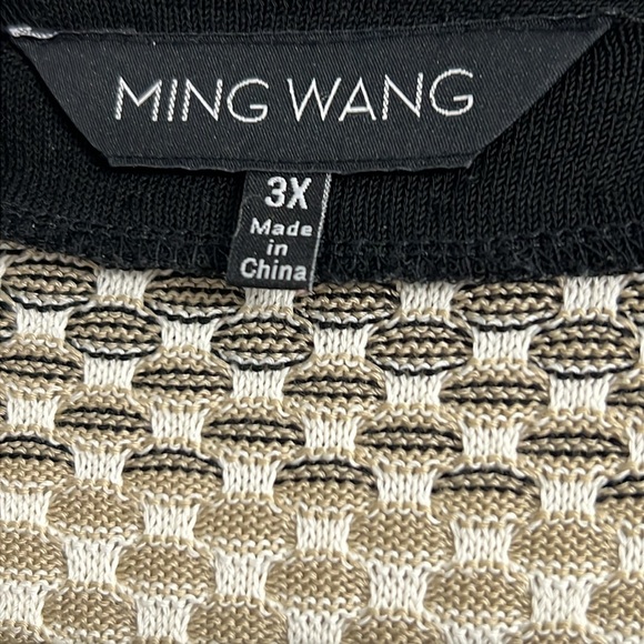 Ming Wang Women's Ombre long Blazer  - Black and Beige - Picture 3 of 9